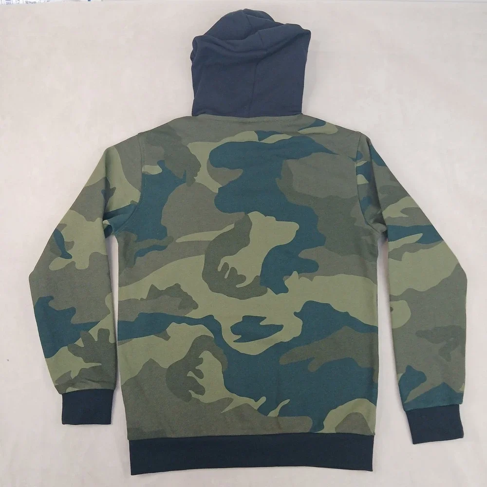 VTG Adidas Small Mens Sweater Hoodie Trefoil Camo 21x26